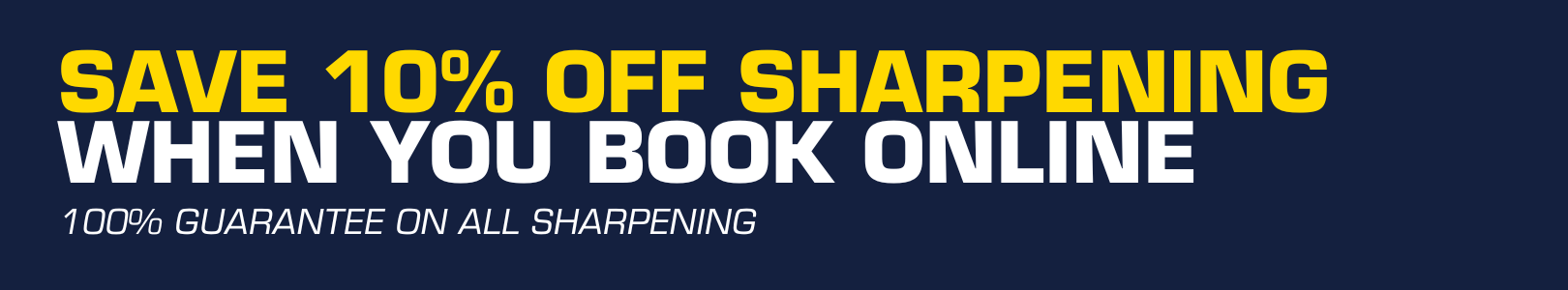Sharpening head banner